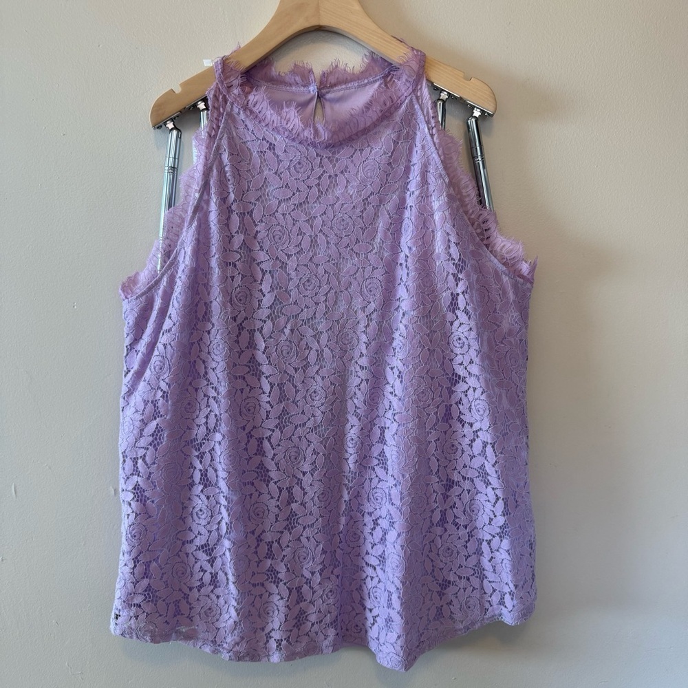 Beeryou Lavender Lace Halter Top - Picture 3 of 8